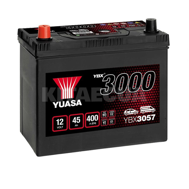 Акумулятор автомобільний 45Ач 400А "+" зліва Yuasa (YBX3057)