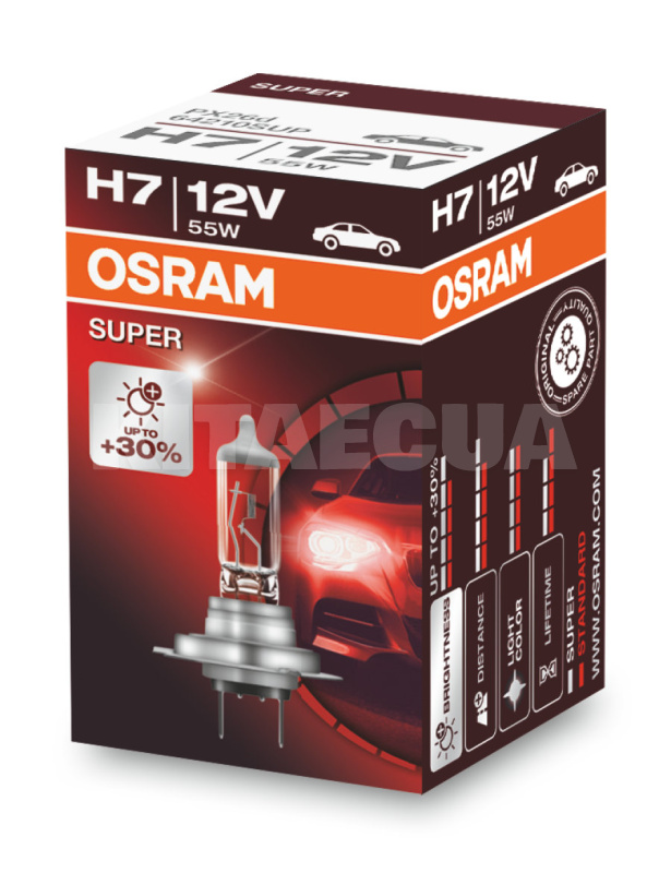 Галогенная лампа H7 55W 12V Super +30% Osram (OS 64210 SUP)