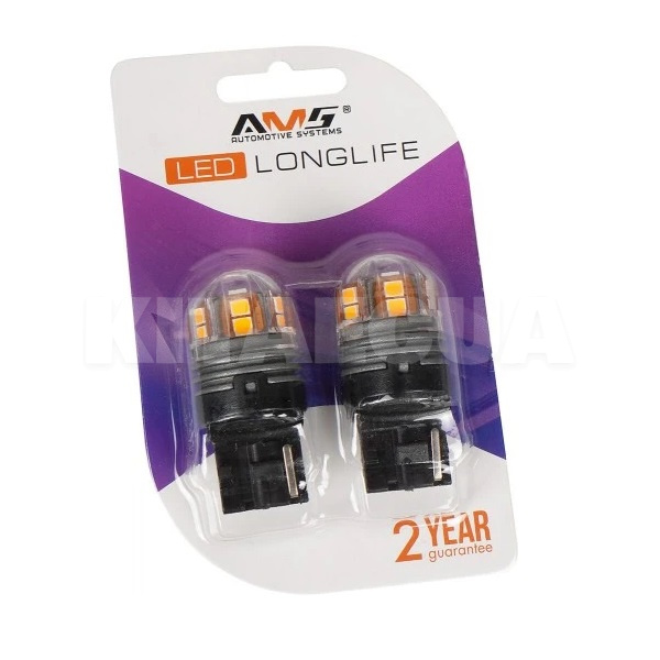 Светодиодная лампа 12V W21W 2200K (компл.) AMS (41312) - 5