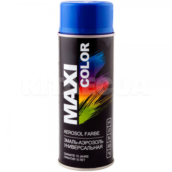 Краска-эмаль темно-синяя 400мл универсальная декоративная MAXI COLOR (MX5022)