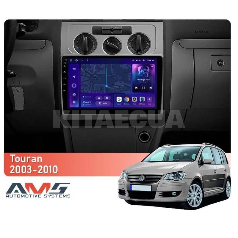Штатна магнітола MOSS M3 4+32 ГБ 10" Volkswagen Touran 1 2003-2010 (F1) AMS (50939) - 2
