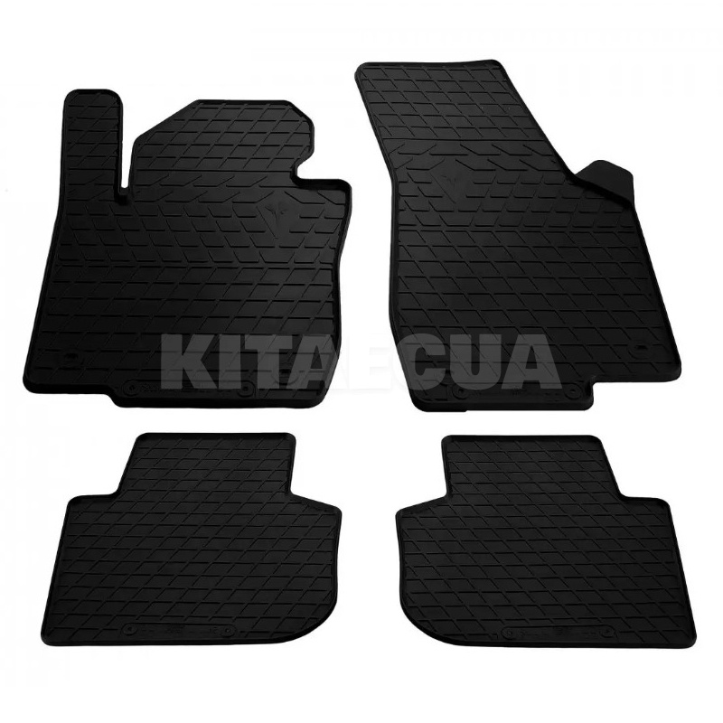 Резиновые коврики в салон передние Volkswagen Tiguan I (2007-2015) AV2 клипсы черные Stingray (1024442)