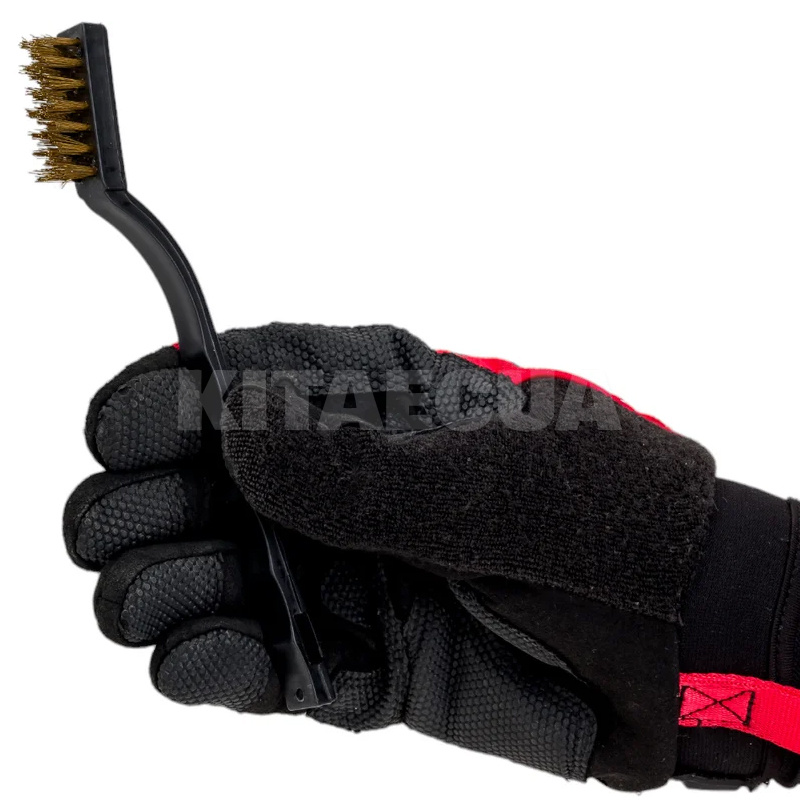 Щетки по металлу 2-рядные сталь-медь-нейлон с пластиковой ручкой 3шт. VOREL (06963) - 2