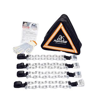 Цепь противоскольжения для внедорожников R15-R21 (4 шт.) треугольная сумка POPUTCHIK