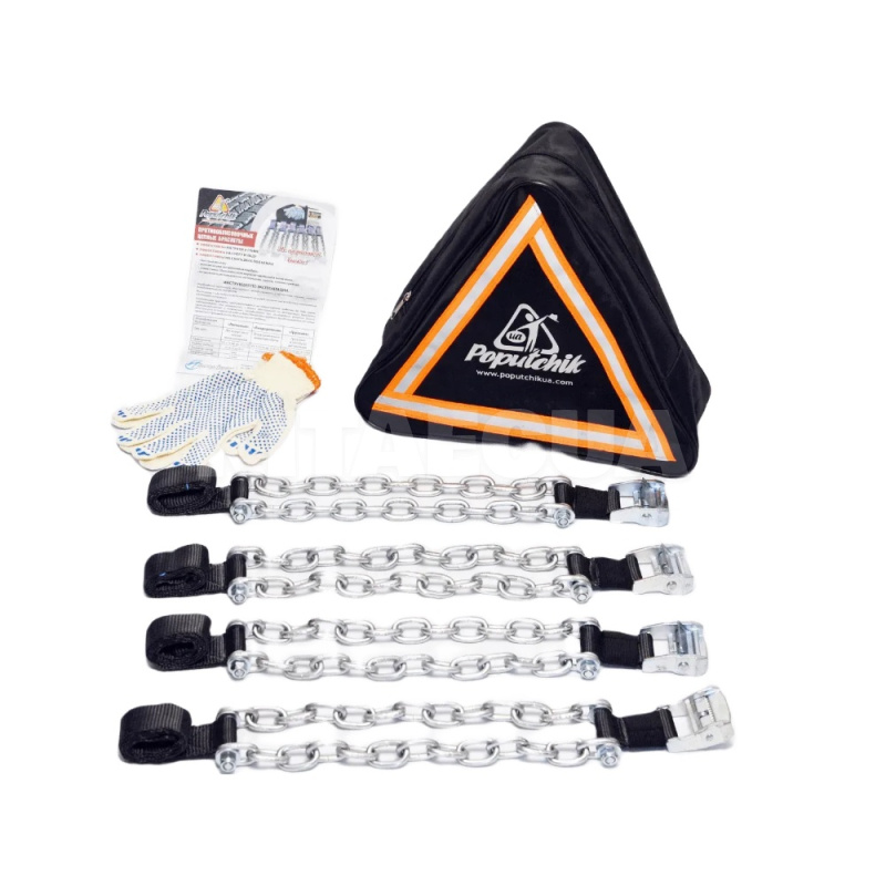 Цепь противоскольжения для внедорожников R15-R21 (4 шт.) треугольная сумка POPUTCHIK (22-003)