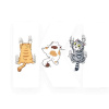 Наклейки "Щасливий кіт" для автомобіля (3шт.) (Sticker-Happy-Cat)