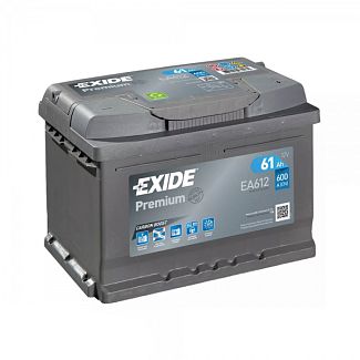 Акумулятор автомобільний 61Ач 600А "+" праворуч EXIDE