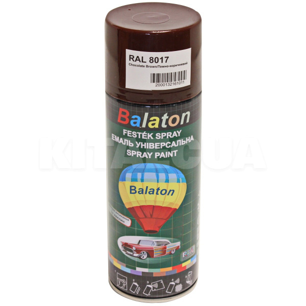 Краска универсальная глянцевая 400мл темно-коричневая BALATON (RAL8017-Balaton)