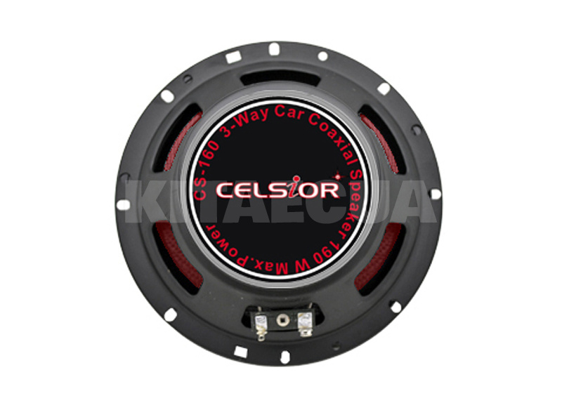 Динамик коаксиальный 3х-полосный 190Вт 6.5" (16.5 см) красный Celsior (CS-160) - 4