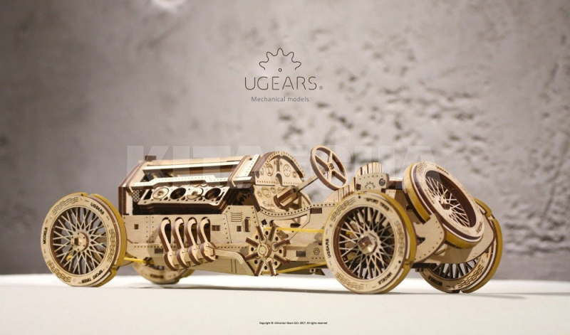 Механическая модель "Спорткар U-9 Гран-при" UGEARS (70044) - 6