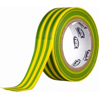 Изолента желто-зеленая 10 м х 19 мм HPX