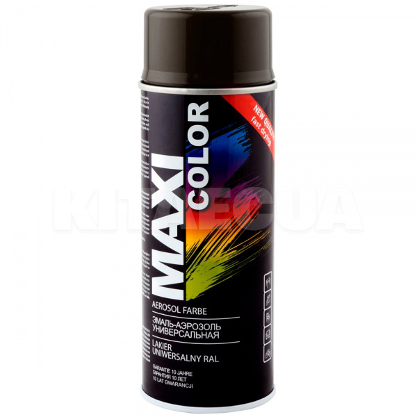 Фарба-емаль сіро-коричнева 400мл універсальна декоративна MAXI COLOR (MX8019)