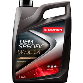 Масло моторное синтетическое 5л 5W-30 OEM SPECIFIC C4 Champion