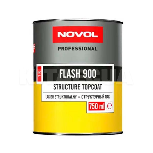 Лак акриловий 0.75л однокомпонентний безбарвний Flash 900 NOVOL (257257)