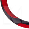 Чохол на кермо M (37-39 см) чорно-червоний штучна шкіра (зі вставками) VITOL (U 080242RD M)
