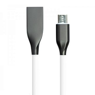 Кабель USB microUSB 2.4А 2м білий PowerPlant