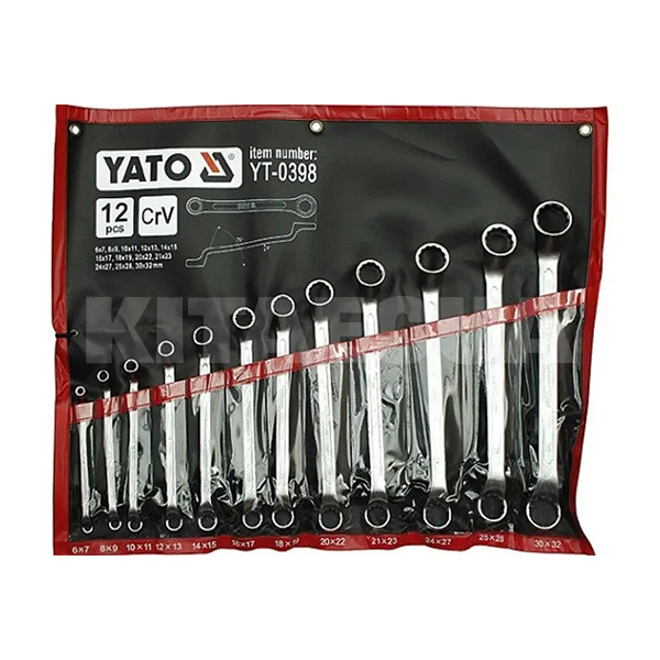 Набор ключей накидных угол 75° (6-32мм) 12 предметов YATO (YT-0398)