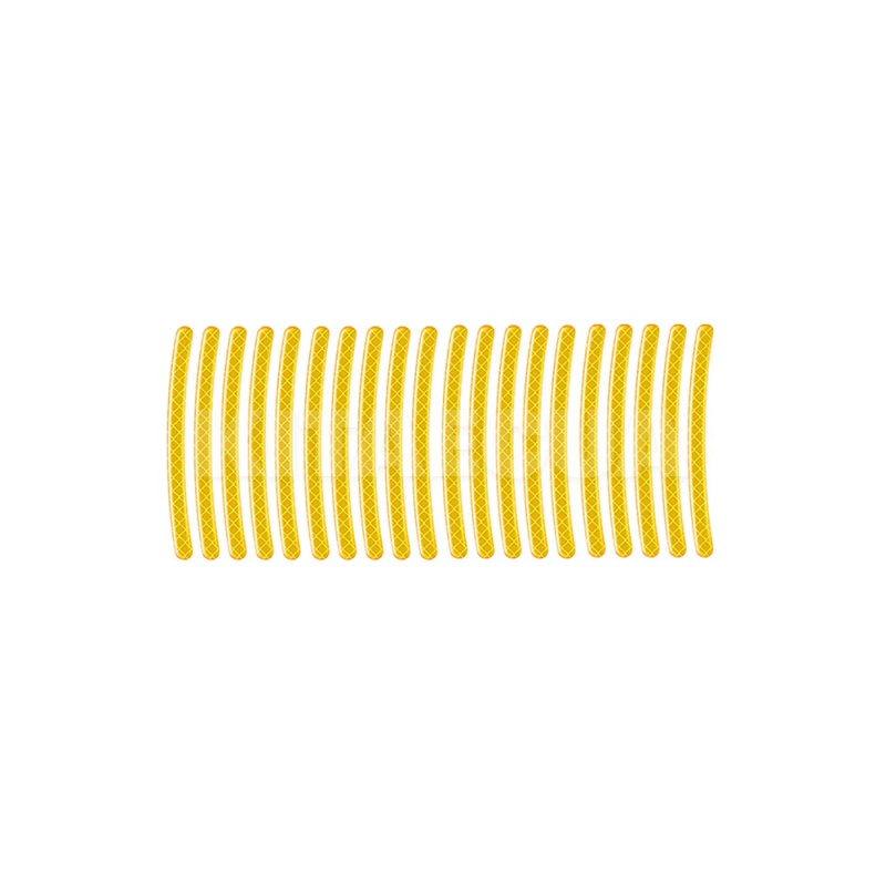 Полоса светоотражающая на ступицу колеса желтая (20шт.) (20Pcs-Reflective-Strips-Yellow)