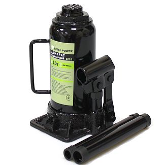 Домкрат гідравлічний пляшковий до 10т (200мм-385мм) STEEL POWER