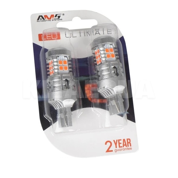 Светодиодная лампа U24 12V W21W 1300K (компл.) AMS (41302) - 2