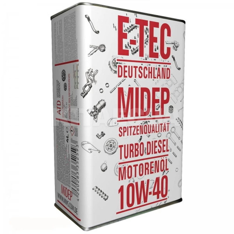 Масло моторне Напівсинтетичне 4л 10w-40 E-TEC (5334-E-TEC)