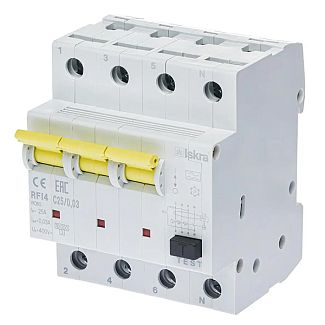 Диференціальний вимикач 25A 3P+N 30мА RFI4C25A ІSKRA