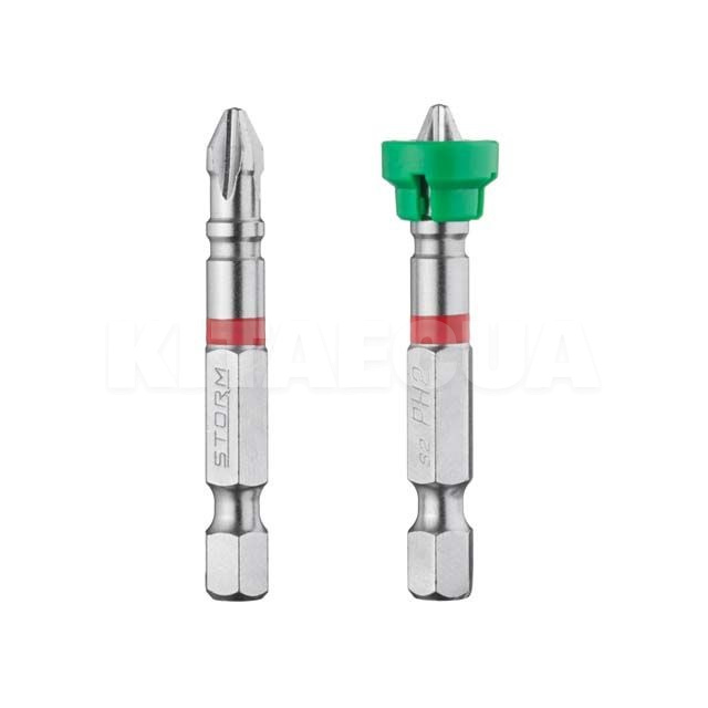 Комплект біт PH2 з обмежувачем 1/4" 50мм S2 2шт. Intertool (VT-0231) - 2