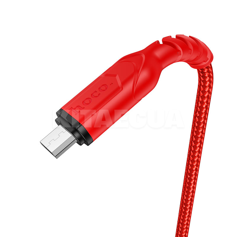 Кабель USB microUSB 2.4A X59 1м червоний HOCO (6931474744906) - 2