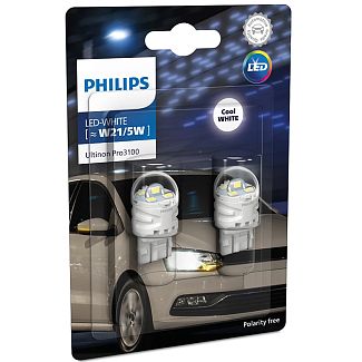 LED лампа для авто Ultinon Pro3100 W3x16d 2.4W 6000K (комплект) PHILIPS