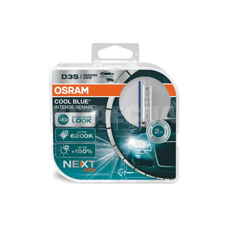 Ксенонова лампа D3S 35W 42V (PK32d-5) 2 шт. Cool Blue Intense Next Gen Osram (66340CBN-HCB)