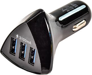 Автомобільний зарядний пристрій 3 USB 4.2 A Black CC-300 XoKo