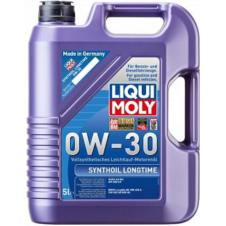 Масло моторное синтетическое 5л 0W-30 Synthoil Longtime LIQUI MOLY