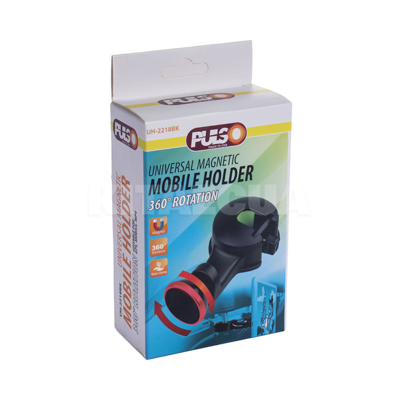Тримач автомобільний магніт на кліпсі з гаком на підголівник PULSO (UH-2218BK) - 2