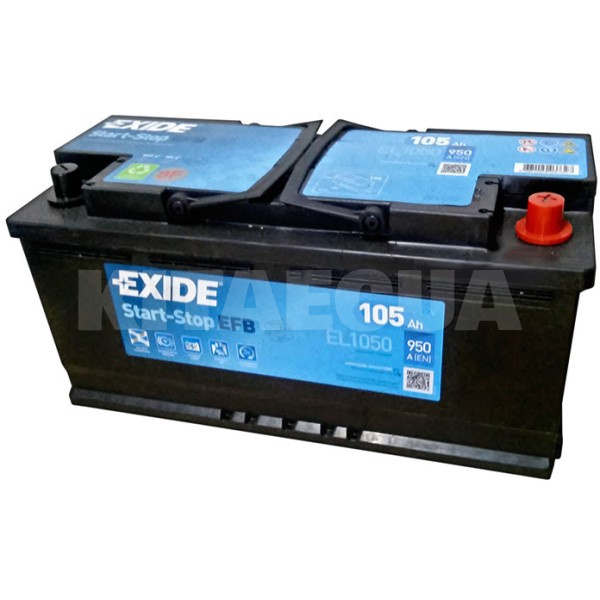 Аккумулятор автомобильный 105Ач 950А "+" справа EXIDE (EL1050)