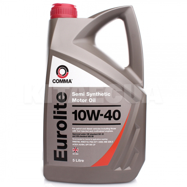 Масло моторное полусинтетическое 5л 10W-40 EUROLITE COMMA (9F01D4)