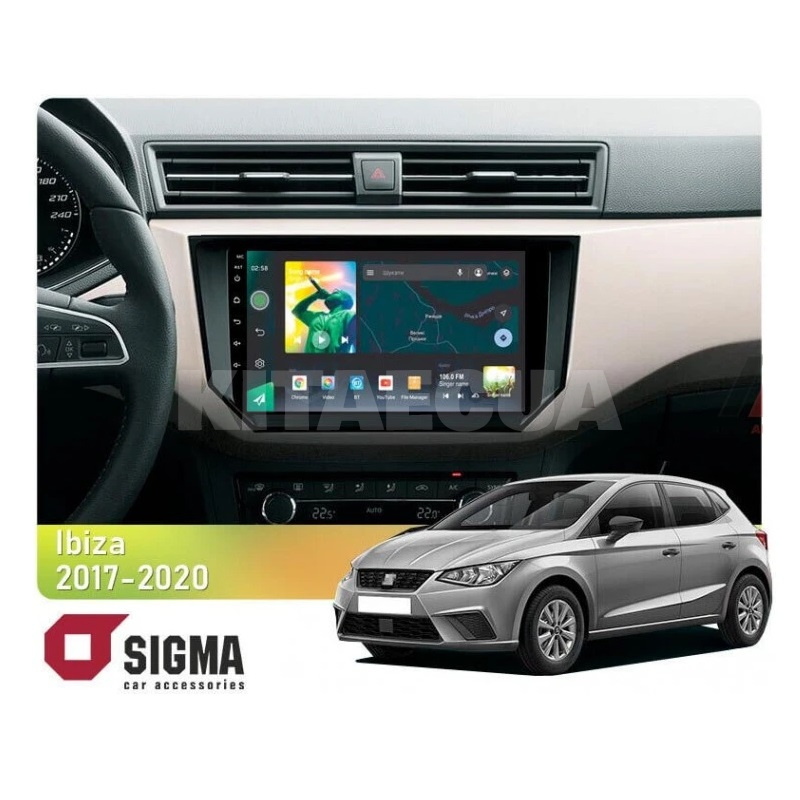 Штатна магнітола X9232 2+32 Gb 9" Seat Ibiza 2017-2020 (L1) SIGMA4car (33765)