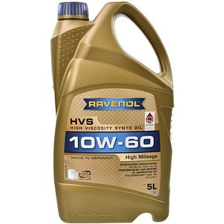 Масло моторное синтетическое 5л 10w-60 hvs RAVENOL