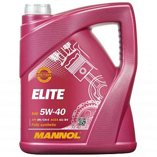 Масло моторное синтетическое 5л 5W-40 Elite Mannol