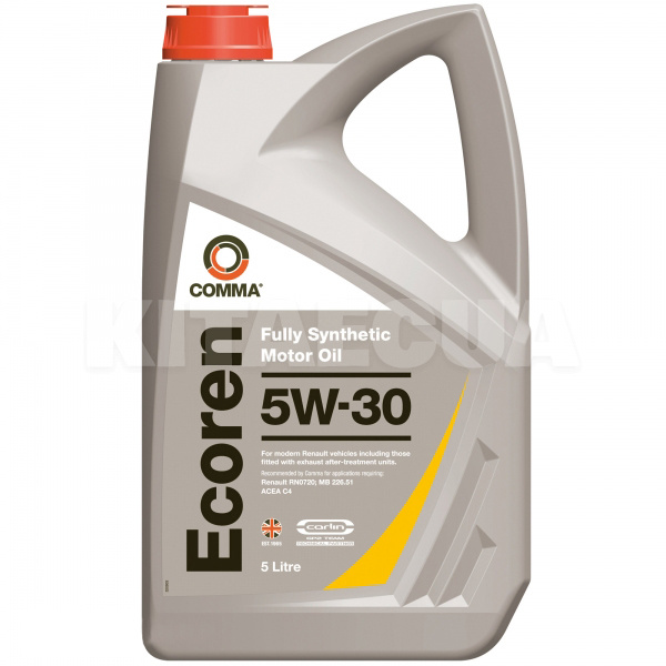 Масло моторное синтетическое 5л 5W-30 ECOREN COMMA (BA12E1)