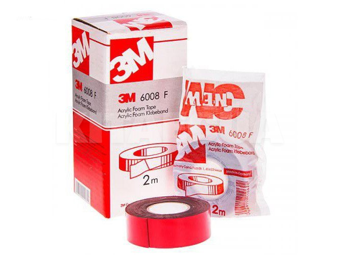 Двостороння клейка стрічка 2 м х 30 мм (6008F-30мм-0.8-2)