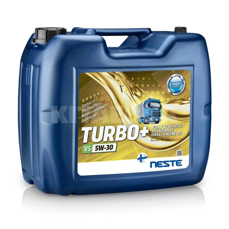 Масло моторное синтетическое 20л 5W-30 Turbo+ V5 NESTE (187920)
