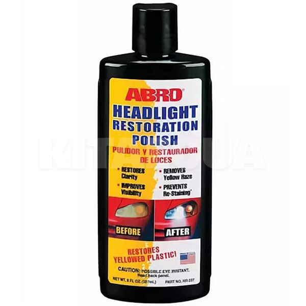 Поліроль для фар 237мл Headlight Restoration Polish ABRO (HR-237)