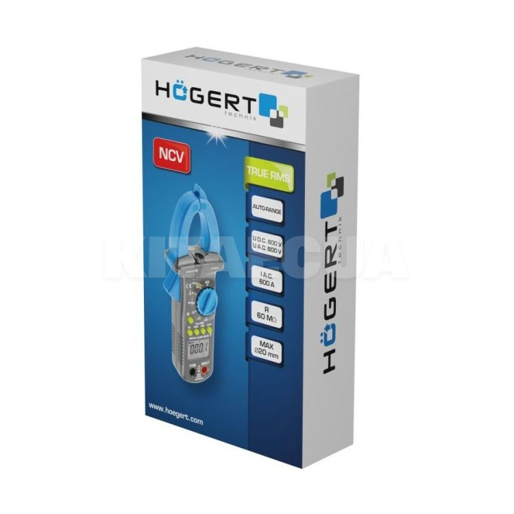 Мультиметр цифровой 0-600В с токовыми клещами HOGERT (HT1E621) - 4