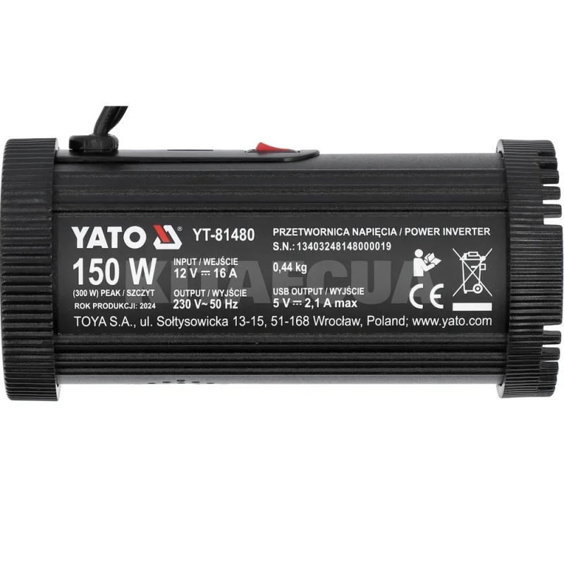 Інвертор 12-230В 150Вт YATO (YT-81480) - 7