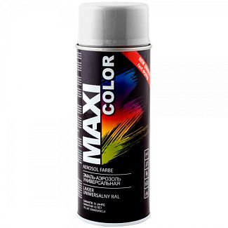 Краска-эмаль светло-серая 400мл универсальная декоративная MAXI COLOR