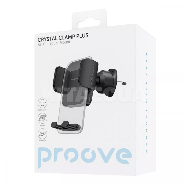 Автомобільний тримач на дефлектор Crystal Clamp Plus Air Outlet Car Mount PROOVE (555480001) - 2