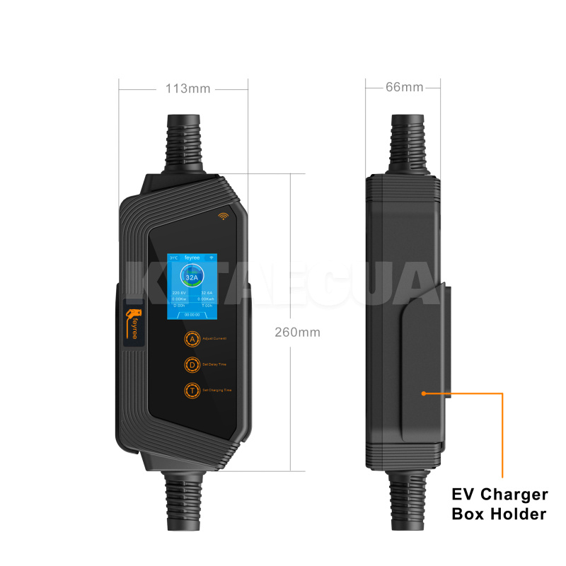 Зарядка для електромобіля GB/T AC 7.4 кВт 32А 1-фаза Hero Wi-Fi FEYREE (FY7-32-1PH-GB/T-H8) - 2