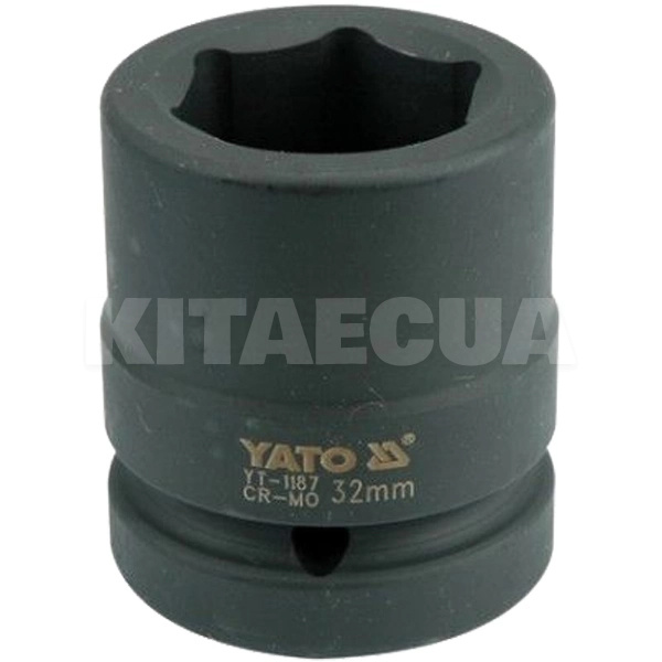 Головка торцевая ударная 6-гранная 32 мм 1" 61 мм YATO (YT-1187)