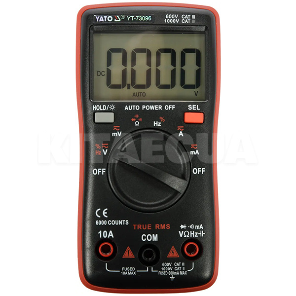 Мультиметр цифровой 0-750 В YATO (YT-73096) - Kitaec.ua 3 Мультиметр цифровой 0-750 В YATO (YT-73096) - 3