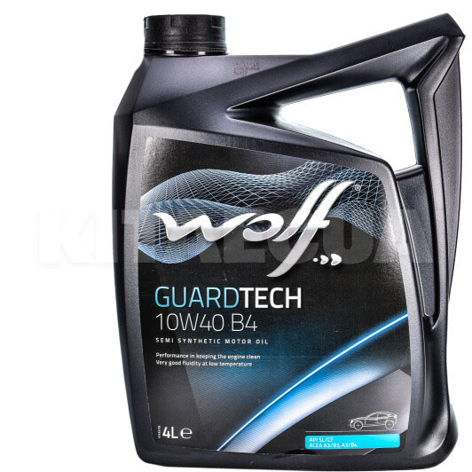 Масло моторное полусинтетическое 4л 10W-40 Guardtech B4 WOLF (8303814)